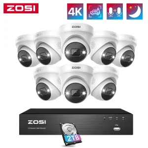 4K 8MP PoE Security Camera System