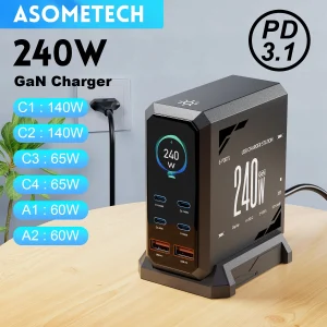 240W GaN USB C Charger Station