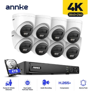 8MP 4K PoE Security Camera System