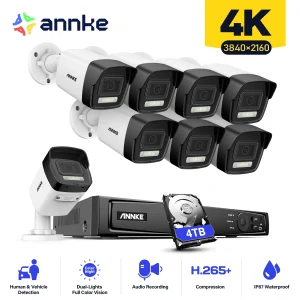 4K PoE Security Camera System H.265+