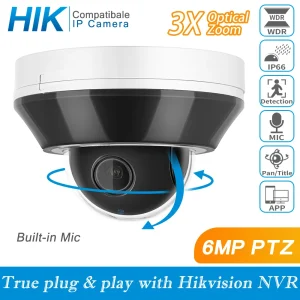 6MP PoE PTZ IP Dome Camera