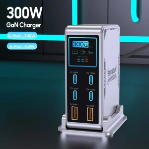 300W 6-Port GaN USB-C Fast Charging Station