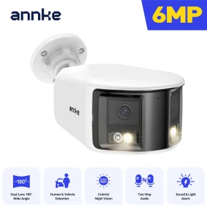 8MP 180° Dual Lens PoE Security Camera