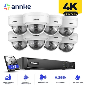 4K 8CH PoE NVR Security Camera System
