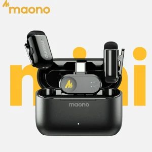 Mini Wireless Lavalier Mic with AI Noise Cancellation